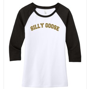 Silly Goose Women's Tri-Blend 3/4-Sleeve Raglan Shirt