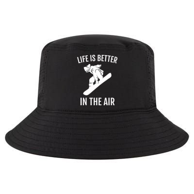 Snowboard Graphic Snowboarding Life Is Better In The Air Gift Cool Comfort Performance Bucket Hat