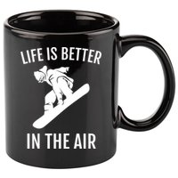 Snowboard Graphic Snowboarding Life Is Better In The Air Gift 11oz C Handle Ceramic Mug