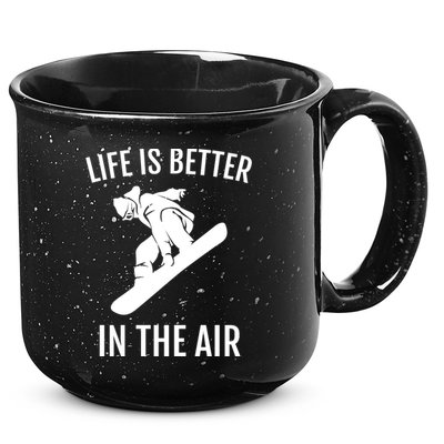 Snowboard Graphic Snowboarding Life Is Better In The Air Gift 15oz Campfire Ceramic Mug