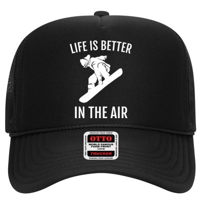 Snowboard Graphic Snowboarding Life Is Better In The Air Gift Hat