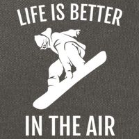 Snowboard Graphic Snowboarding Life Is Better In The Air Gift Cotton Canvas Backpack