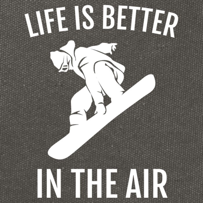 Snowboard Graphic Snowboarding Life Is Better In The Air Gift Cotton Canvas Backpack