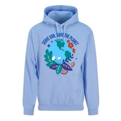 Serve God Save The Planet Gift Unisex Surf Hoodie