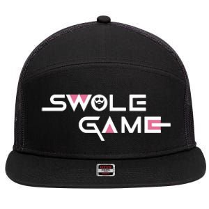 Swole Game 7 Panel Mesh Trucker Snapback Hat