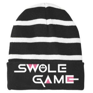 Swole Game Striped Beanie with Solid Band