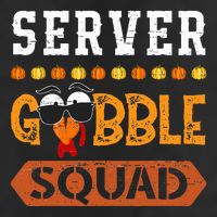 Server Gobble Squad Turkey Thanksgiving Waiter Adult Drive Performance Visor