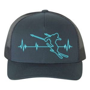 Ski Gift Skiing Heartbeat Tee Skier Gift Skiing Lover Gift Yupoong Adult 5-Panel Trucker Hat