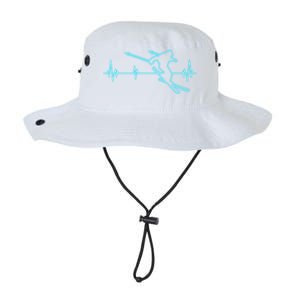 Ski Gift Skiing Heartbeat Tee Skier Gift Skiing Lover Gift Legacy Cool Fit Booney Bucket Hat