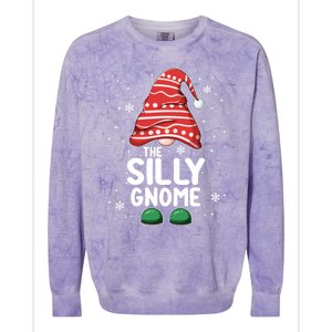 Silly Gnome Squad Funny Matching Family Group Christmas Cute Gift Colorblast Crewneck Sweatshirt