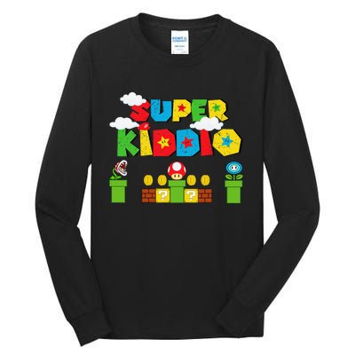 Super Gamer Super Kiddio Funny Retro Vintage Tall Long Sleeve T-Shirt