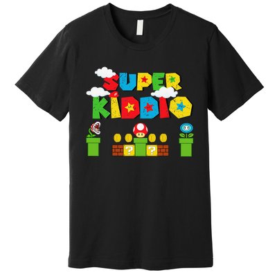 Super Gamer Super Kiddio Funny Retro Vintage Premium T-Shirt