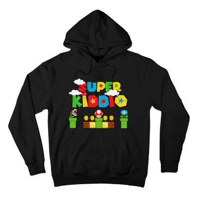 Super Gamer Super Kiddio Funny Retro Vintage Tall Hoodie