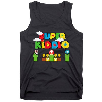 Super Gamer Super Kiddio Funny Retro Vintage Tank Top