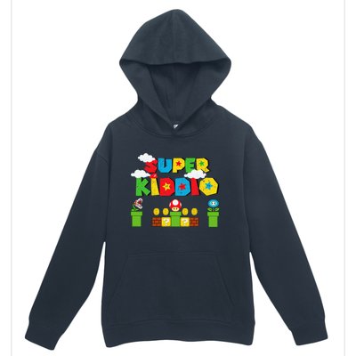 Super Gamer Super Kiddio Funny Retro Vintage Urban Pullover Hoodie