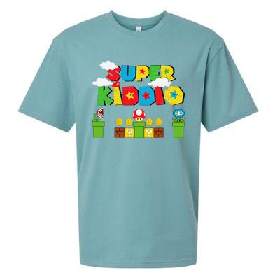 Super Gamer Super Kiddio Funny Retro Vintage Sueded Cloud Jersey T-Shirt