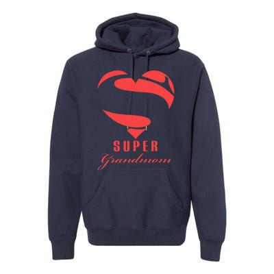 Super Grandmom Superhero Gift Mother Father Day Premium Hoodie