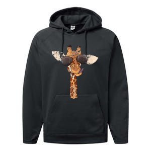 Sunglasses Giraffe Performance Fleece Hoodie