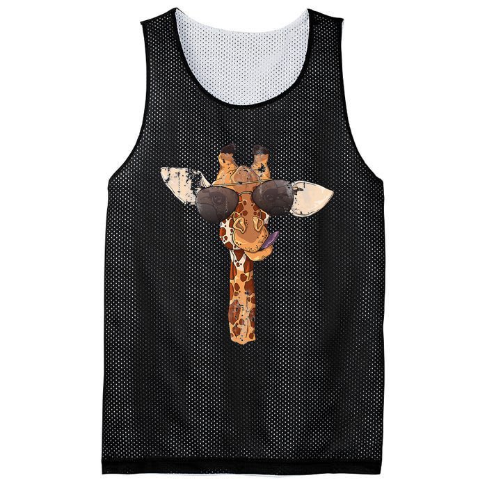 Sunglasses Giraffe Mesh Reversible Basketball Jersey Tank