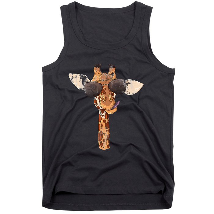 Sunglasses Giraffe Tank Top