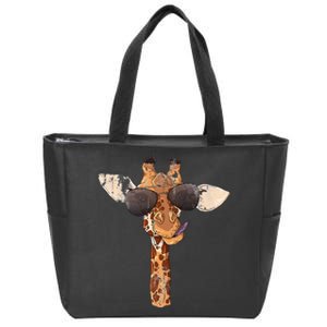 Sunglasses Giraffe Zip Tote Bag