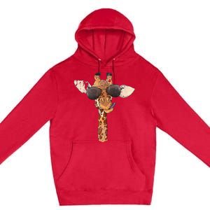 Sunglasses Giraffe Premium Pullover Hoodie