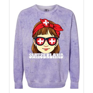 Swiss Girl Switzerland Colorblast Crewneck Sweatshirt