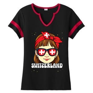 Swiss Girl Switzerland Ladies Halftime Notch Neck Tee