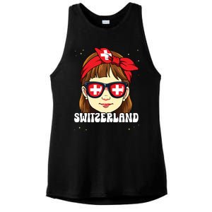 Swiss Girl Switzerland Ladies PosiCharge Tri-Blend Wicking Tank