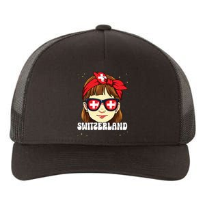 Swiss Girl Switzerland Yupoong Adult 5-Panel Trucker Hat