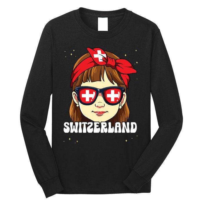 Swiss Girl Switzerland Long Sleeve Shirt