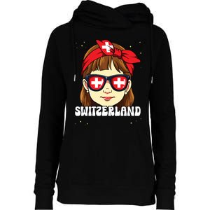 Swiss Girl Switzerland Womens Funnel Neck Pullover Hood