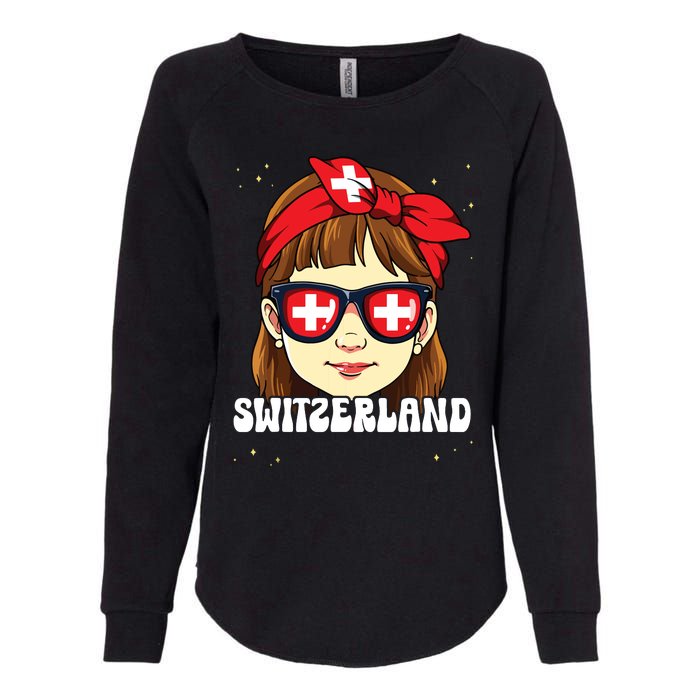 Swiss Girl Switzerland Womens California Wash Sweatshirt