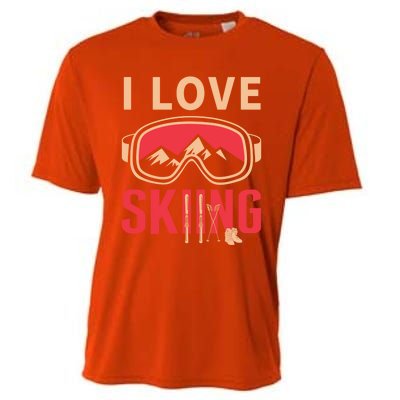 Ski Gift Skiing And Ski Lover Gift Cooling Performance Crew T-Shirt