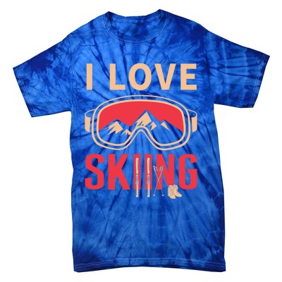 Ski Gift Skiing And Ski Lover Gift Tie-Dye T-Shirt