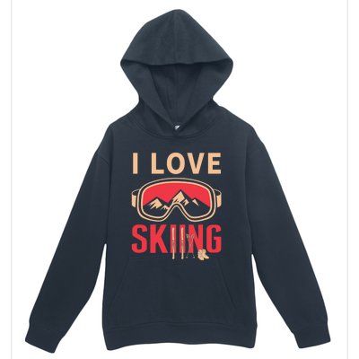 Ski Gift Skiing And Ski Lover Gift Urban Pullover Hoodie