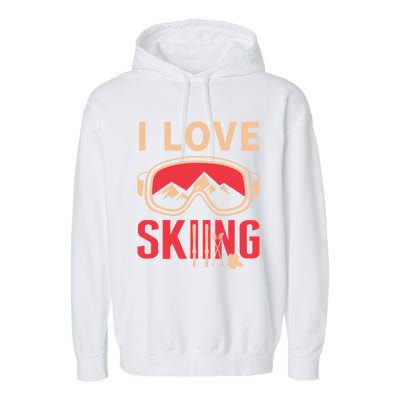 Ski Gift Skiing And Ski Lover Gift Garment-Dyed Fleece Hoodie