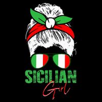 Sicilian Girl Sicily Drawstring Bag