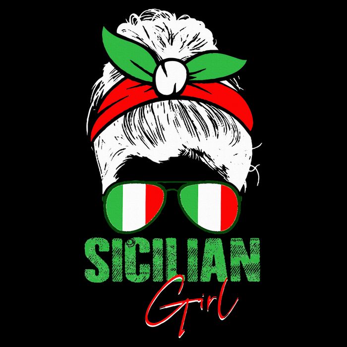 Sicilian Girl Sicily Drawstring Bag
