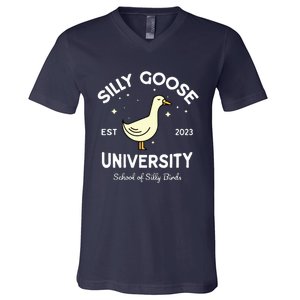 Silly Goose School Of Silly Birds V-Neck T-Shirt