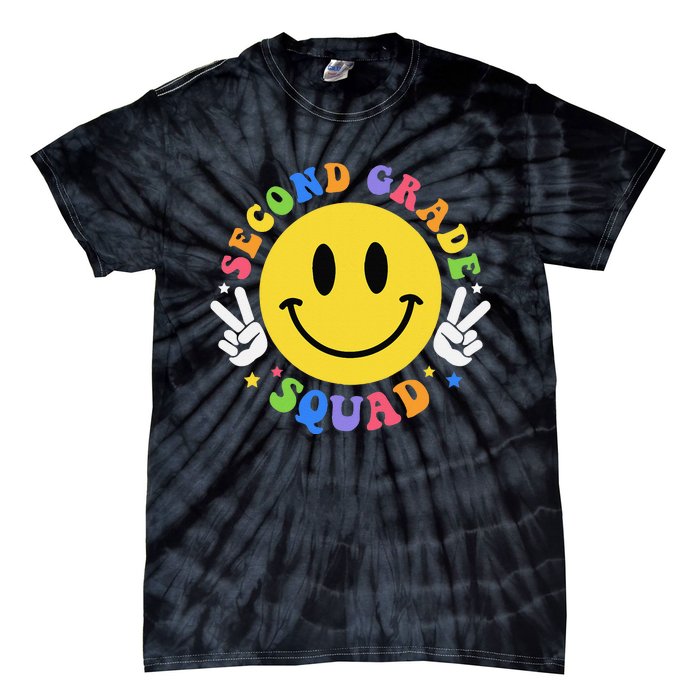 Second Grade Squad Back To School Retro 2nd Grade Teachers Tie-Dye T-Shirt