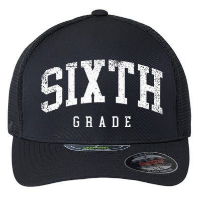 Sixth Grade Squad 6th Grade Team Retro First Day Of School Flexfit Unipanel Trucker Cap