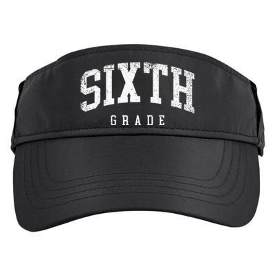 Sixth Grade Squad 6th Grade Team Retro First Day Of School Adult Drive Performance Visor