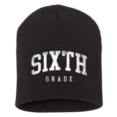 Sixth Grade Squad 6th Grade Team Retro First Day Of School Short Acrylic Beanie