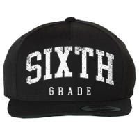 Sixth Grade Squad 6th Grade Team Retro First Day Of School Wool Snapback Cap