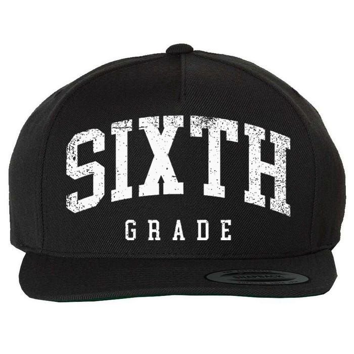 Sixth Grade Squad 6th Grade Team Retro First Day Of School Wool Snapback Cap