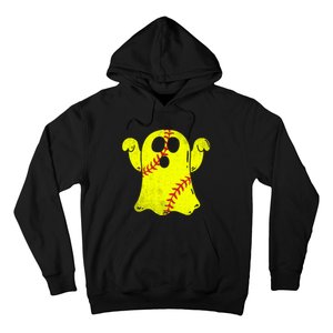 Softball Ghost Softball Lover Halloween Costume Hoodie