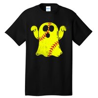 Softball Ghost Softball Lover Halloween Costume Tall T-Shirt