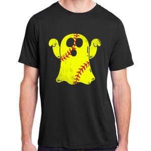 Softball Ghost Softball Lover Halloween Costume Adult ChromaSoft Performance T-Shirt