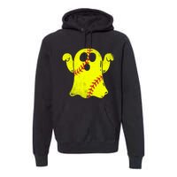 Softball Ghost Softball Lover Halloween Costume Premium Hoodie